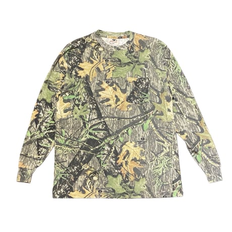 00s- MOSSY OAK Real Tree Camouflage L/S Pocket T-Shirt