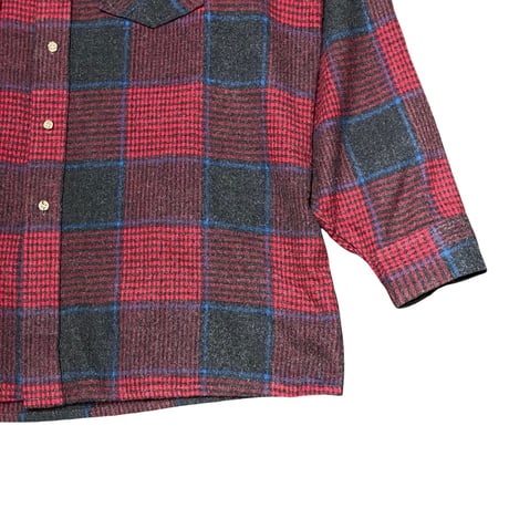 80s- VAN HEUSEN Acrylic Flannel Shirt