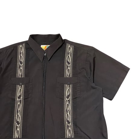 00s~ HABAND Guayabera Zip Shirt