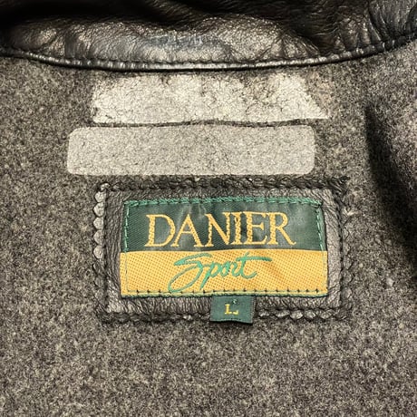 90s- DANIER Leather Bomber Jacket