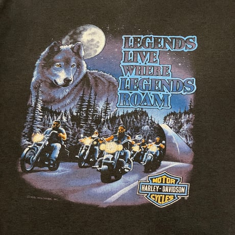 90s Harley-Davidson Wolf & Rider T-Shirt