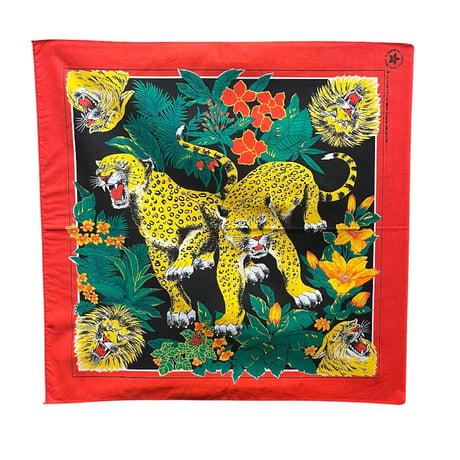 80s Leopard & Lion Bandana #207