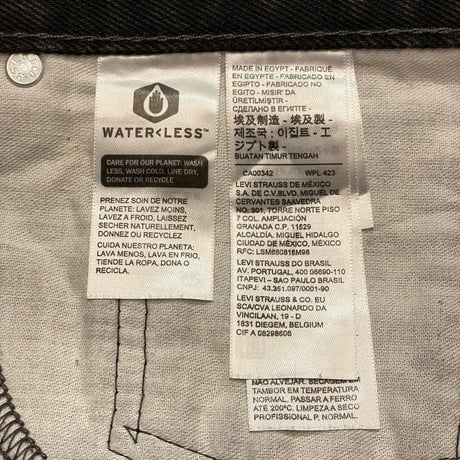 00s- Levi's 505 Black Denim Pants