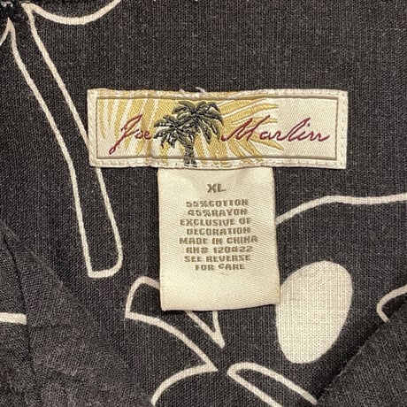 00s~ Joe Marlin Cotton/Rayon Aloha Shirt