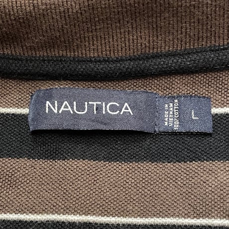 00s~ Nautica Striped Polo Shirt