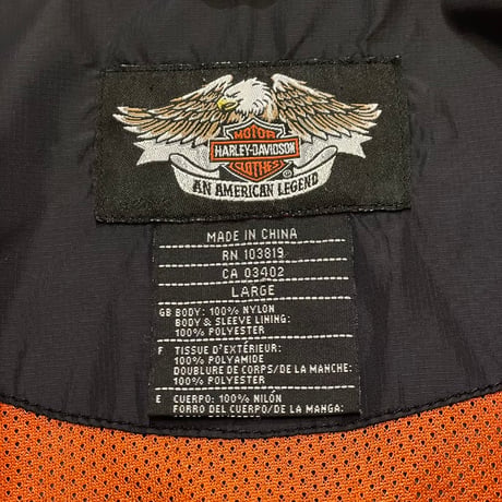 00s- HARLEY-DAVIDSON Hooded Nylon Jacket