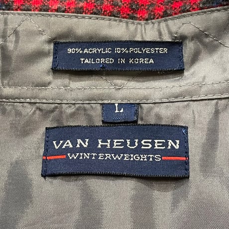 80s- VAN HEUSEN Acrylic Flannel Shirt