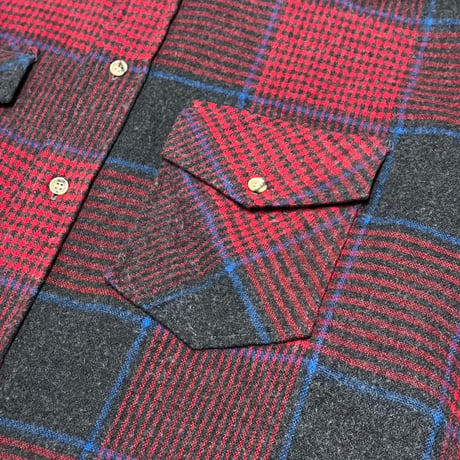 80s- VAN HEUSEN Acrylic Flannel Shirt