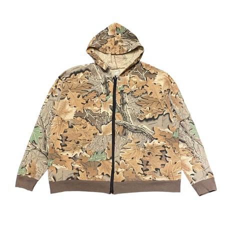 80s- Camp Gear Collection Real Tree Camo Zip Hoodie