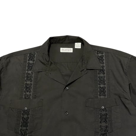 90s~ PLATOON Guayabera Shirt