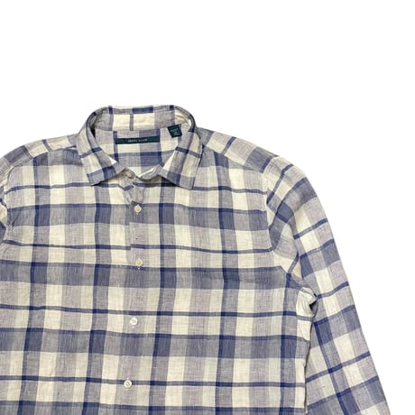 00s- PERRY ELLIS L/S Linen Shirt