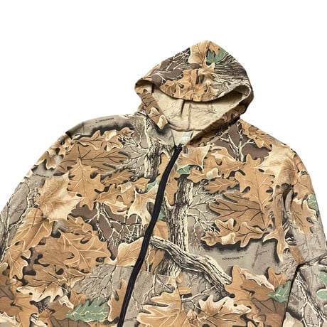 80s- Camp Gear Collection Real Tree Camo Zip Hoodie