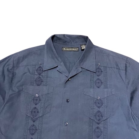 90s- The Havanera Shirt Co. Poly/Cotton Guayabera shirt