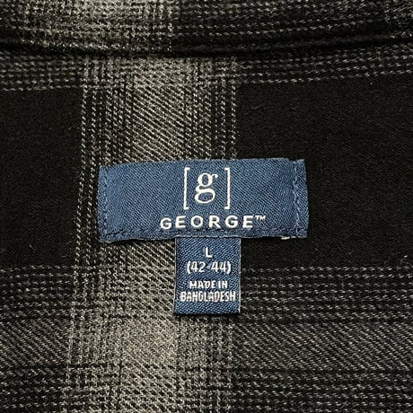 00s- GEORGE Cotton/Rayon Flannel Shirt