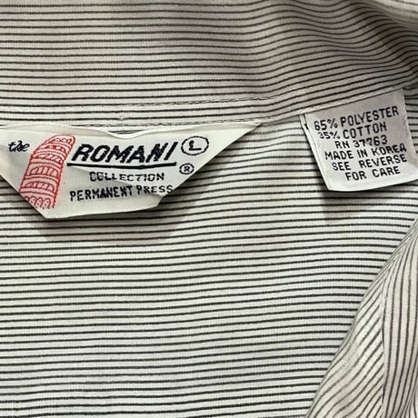 90s- ROMANI Poly/Cotton Guayabera shirt