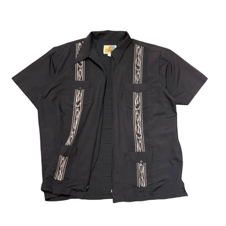 00s~ HABAND Guayabera Zip Shirt