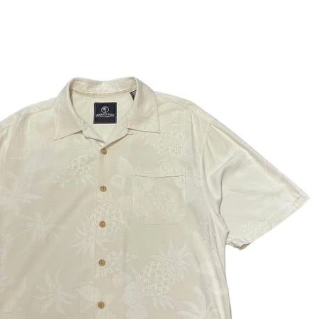 00s~ JAMAICAN JAXX Silk Open Collar Shirt