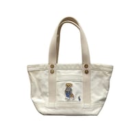Polo Ralph Lauren Canvas New Orleans Polo Bear Mini Tote