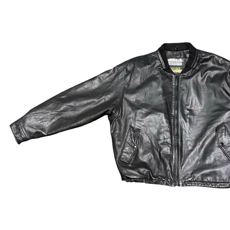90s- DANIER Leather Bomber Jacket