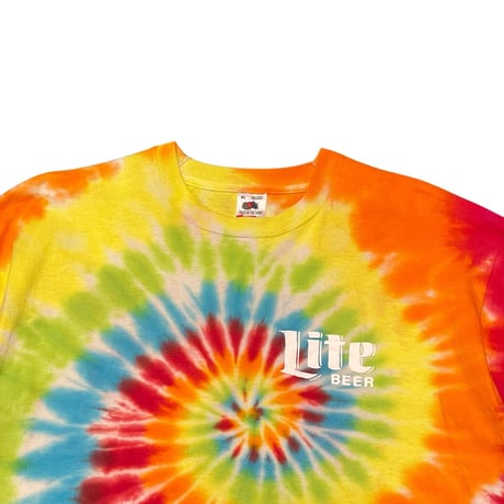 90s Fruit of the Loom Miller Lite Tie Dye T-Shirt