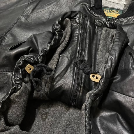 90s- DANIER Leather Bomber Jacket