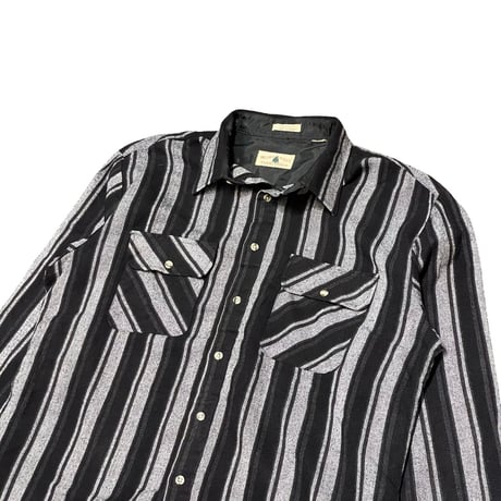 90s Northwest Territory Striped Acryl Shirt