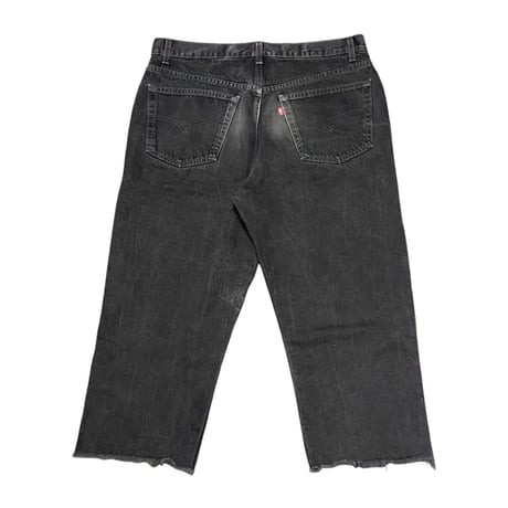 90s Levi’s 550 Cut Off Black Denim Pants