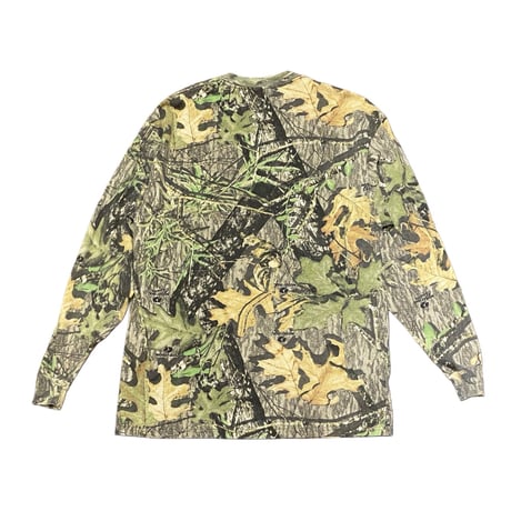 00s- MOSSY OAK Real Tree Camouflage L/S Pocket T-Shirt