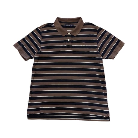 00s~ Nautica Striped Polo Shirt