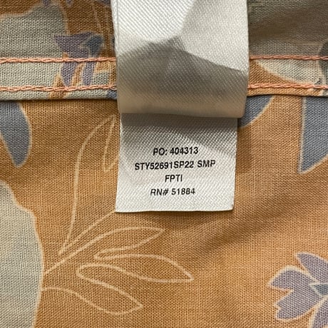 ‘22 Patagonia Botanical Pattern Cotton/Poly Shirt