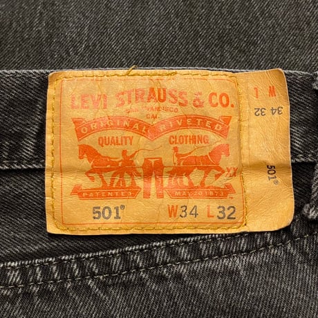 00s- Levi's 501 Black Denim Pants