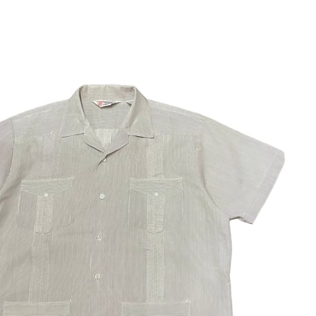 90s- ROMANI Poly/Cotton Guayabera shirt