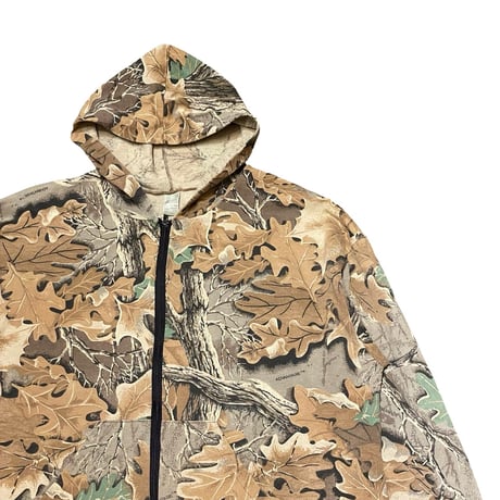 80s- Camp Gear Collection Real Tree Camo Zip Hoodie