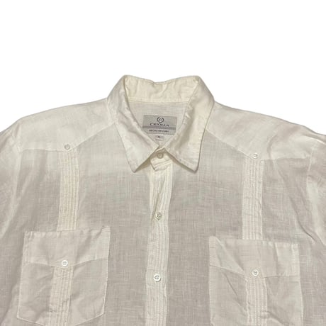 00s- CRIOLLA Linen Guayabera shirt
