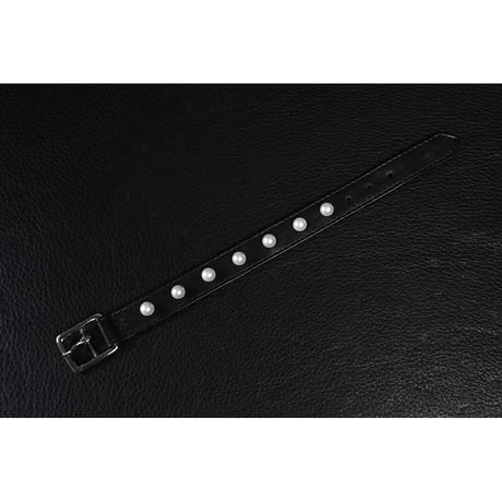 18mm Insert Tip Leather Bracelet / Pearl Style Italian Studs Design ( 30th Anniversary Model )