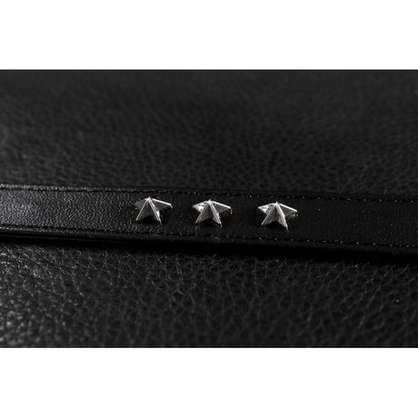 18mm Insert Tip Leather Bracelet / Three Star Italian Studs Design ( 30th Anniversary Model )