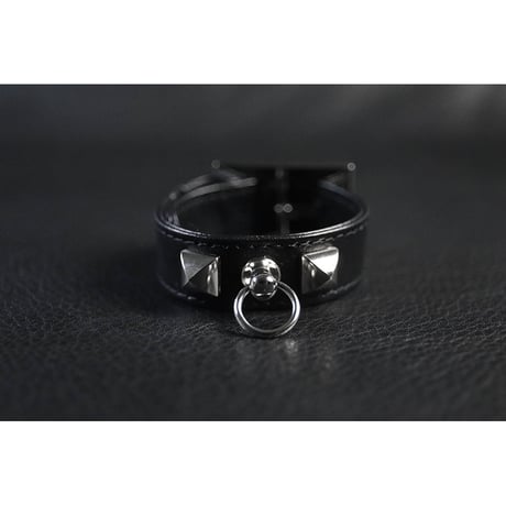 20mm Insert Tip Leather Bracelet / Pyramid & Ring Design ( 30th Anniversary Model )