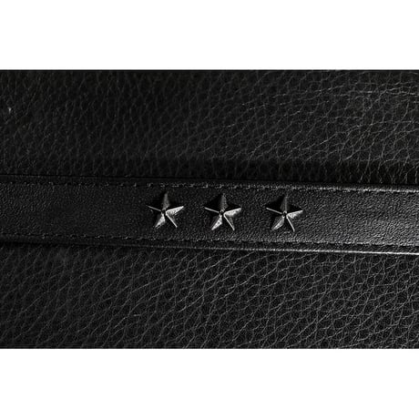 18mm Insert Tip Leather Bracelet / Three Star Italian Studs Design ( 30th Anniversary Model )
