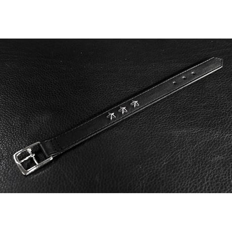 18mm Insert Tip Leather Bracelet / Three Star Italian Studs Design ( 30th Anniversary Model )