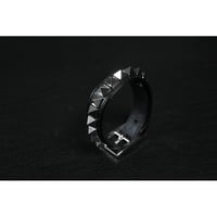 15mm Insert Tip Leather Bracelet / Acute Pyramid Italian Studs Design ( 30th Anniversary Model )