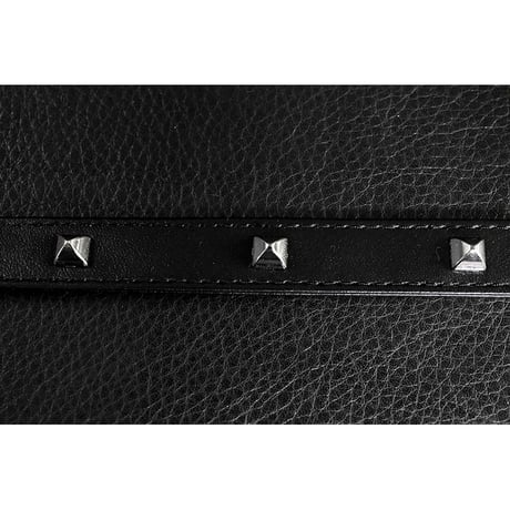 18mm Insert Tip Leather Bracelet / Three Pyramid Italian Studs Design ( 30th Anniversary Model )