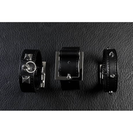 20mm Insert Tip Leather Bracelet / Pyramid & Ring Design ( 30th Anniversary Model )