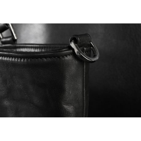 Leather Tote Bag /  Double Side Zipper Design M-size
