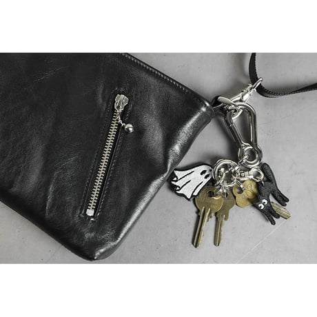 Carabiner Keychain / Black Cat & Sheet Ghost Design (刺繍)