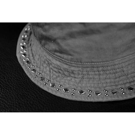 Twill Bucket Hat / 2:1 Round & Diamond Studs Embellished Design 001 ( 30th Anniversary Model )