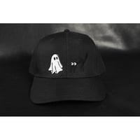6 Panel Mid-Profile Baseball Cap / Black Cat & Sheet Ghost Design (刺繍)