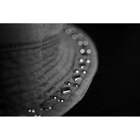 Twill Bucket Hat / 2:1 Round & Diamond Studs Embellished Design 001 ( 30th Anniversary Model )