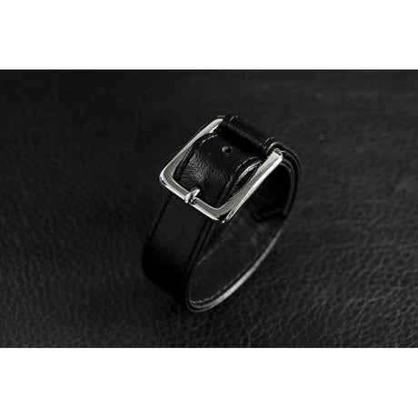 18mm Insert Tip Leather Bracelet / Three Pyramid Italian Studs Design ( 30th Anniversary Model )
