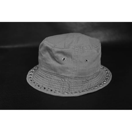 Twill Bucket Hat / 2:1 Round & Diamond Studs Embellished Design 001 ( 30th Anniversary Model )