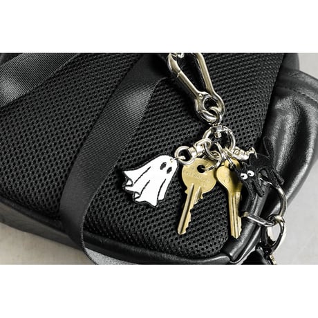 Carabiner Keychain / Black Cat & Sheet Ghost Design (刺繍)